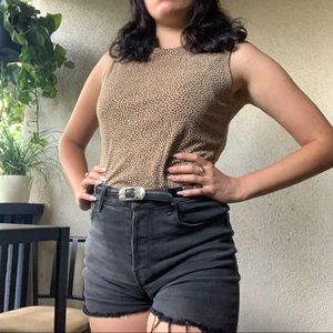 Vintage Leopard Print Tank Top